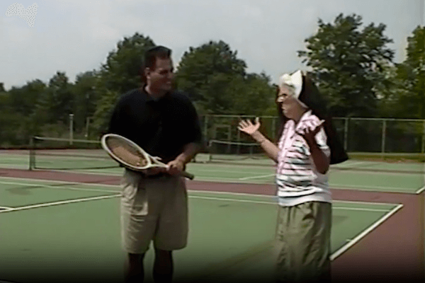 Keith Mondillo Teaches Tennis to a Sister, 1993