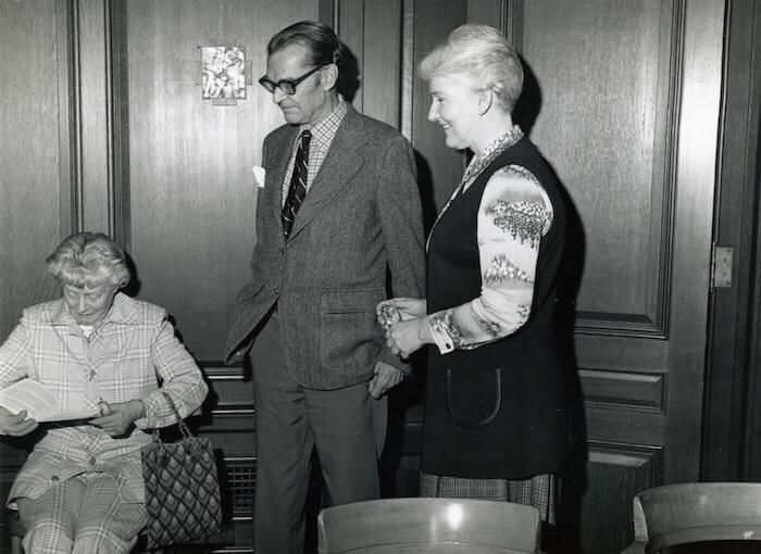 Sister Keiss with James and Mary Bond, 1982
